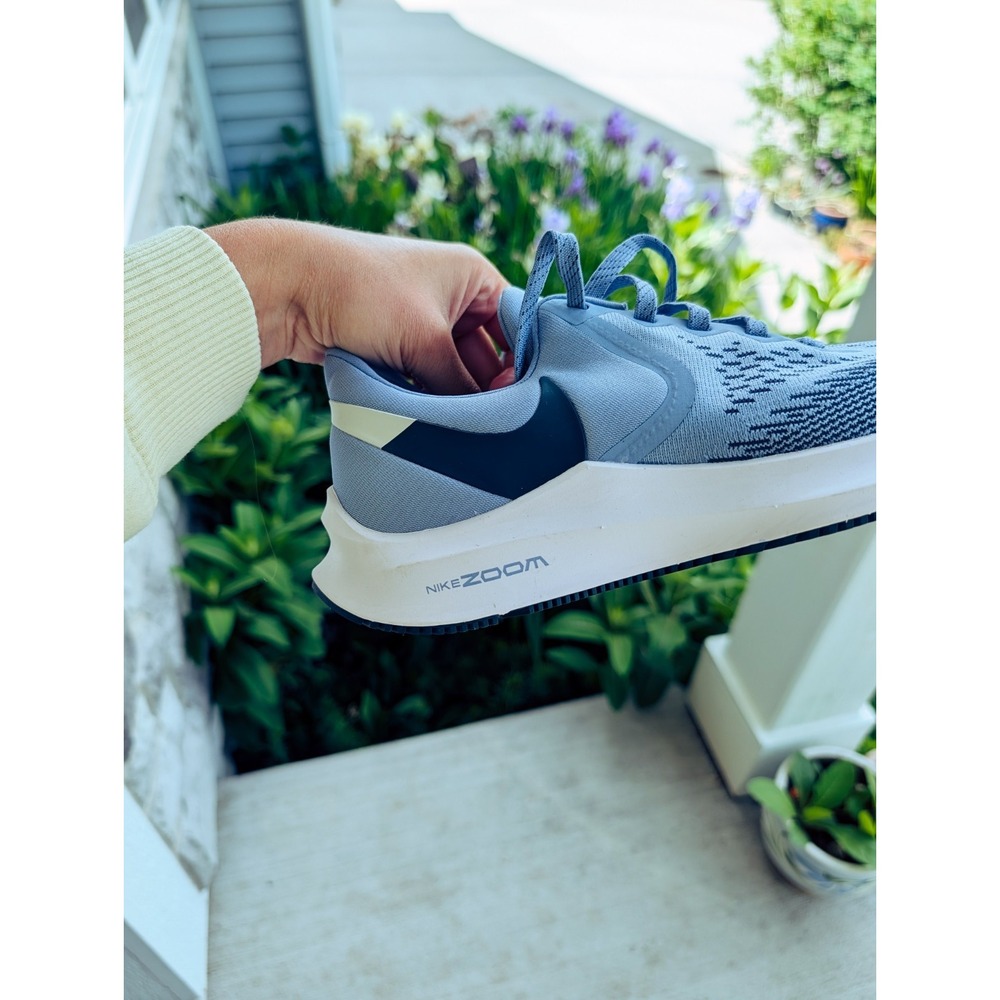 Nike Zoom X Nike Zoom Colorblock Blue/White/Black Low Top Lace Up Sneaker - Picture 5 of 6